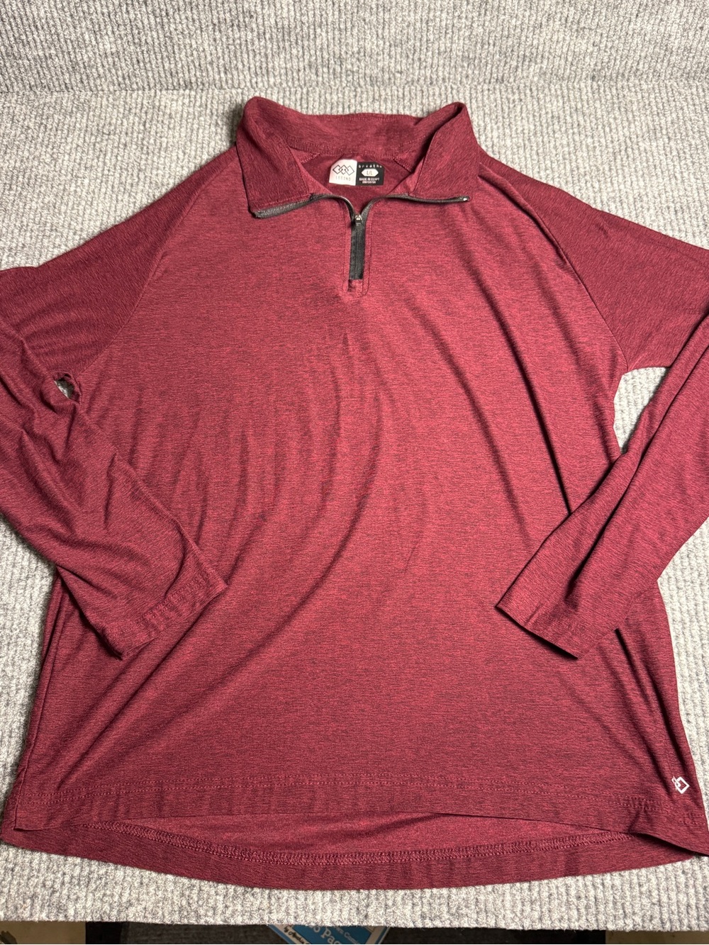 Legend Soft Knit Quarter-Zip Men's Size Large - Burgundy